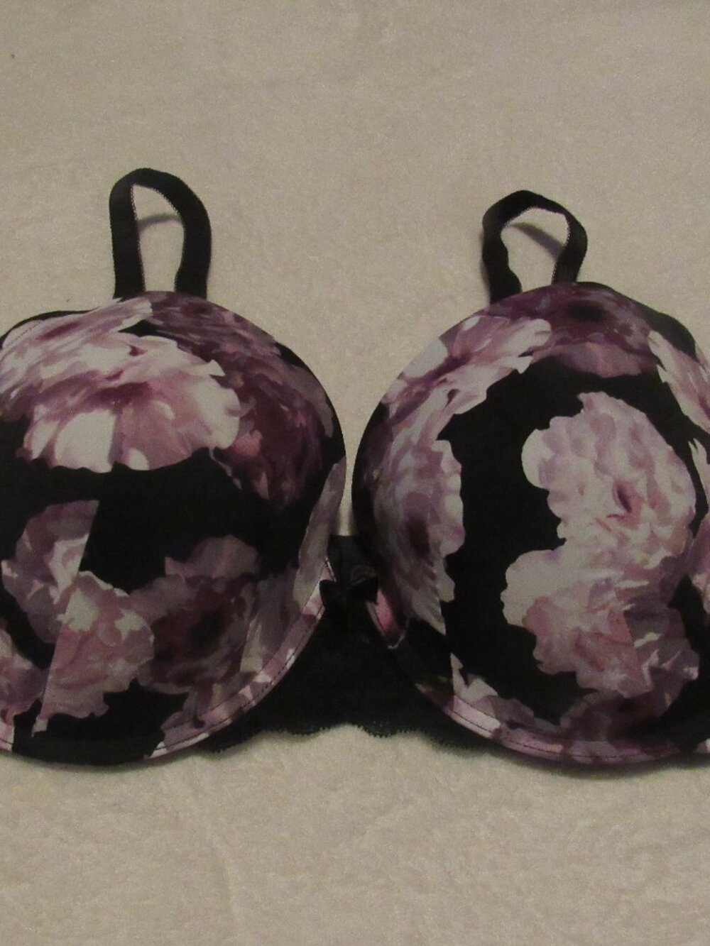 Torrid Curve Black Purple Floral Bra 42C USED